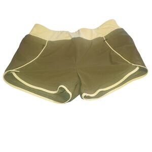 Fulbelle Size L (30x3.5) Army Green Althetic Shorts Zippered Pockets Wide Band